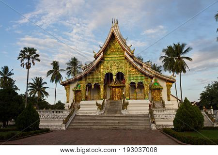 Wat Xieng Thong Golden City Temple in Luang Prabang, Laos. Xieng Thong temple is one of the most important of Lao monasteries.