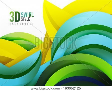 3D wave lines design. Dynamic effect abstract Illustration, modern pattern template