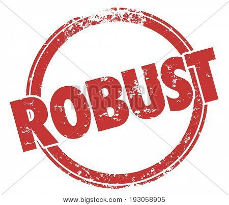 Robust Round Stamp Active Responsive Energy Grunge Style Illustration