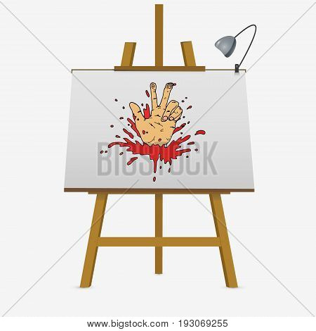 Hand In Blood Splash