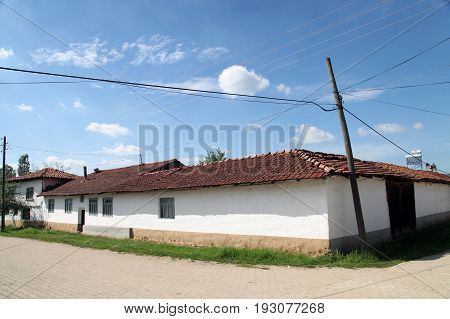 Bilecik, Turkey - May 20, 2017: Traditional Turkish Village House in Kinik, Bilecik. Kinik is a very famous village by pottery works.