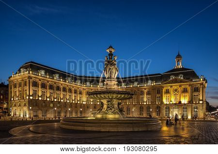 Place de la Bourse in Bordeaux south west France