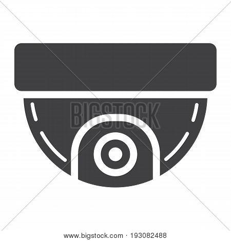 Surveillance camera solid icon, cctv and security, device vector graphics, a glyph pattern on a white background, eps 10.