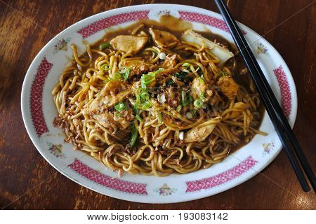 Fried Hokkien Chicken Noodles Stir Fry