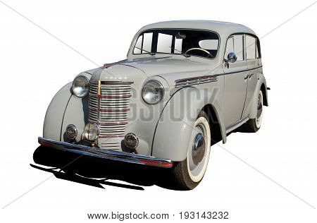 car of 50 years is isolated by a retro on a white background