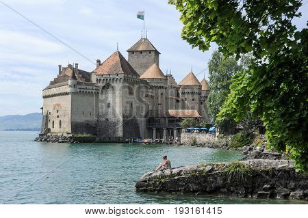 The Castle Of Chillon In Montreux, Switzerland