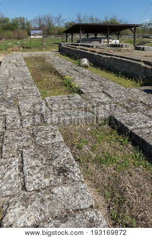 Ruins of The capital city of the First  Bulgarian Empire medieval stronghold Great Preslav (Veliki Preslav), Shumen Region, Bulgaria