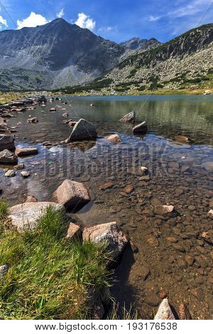 Amazing Panoramic view of Musalenski lakes and Musala peak, Rila mountain, Bulgaria