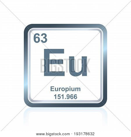 Chemical Element Europium From The Periodic Table