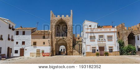 Panorama Of The Central Square And Entrance Gate In Bunol