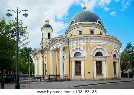 Moscow Russia - May 27 2017: The Church of the consolation of all the afflicted in Bolshaya Ordynka street in Moscow