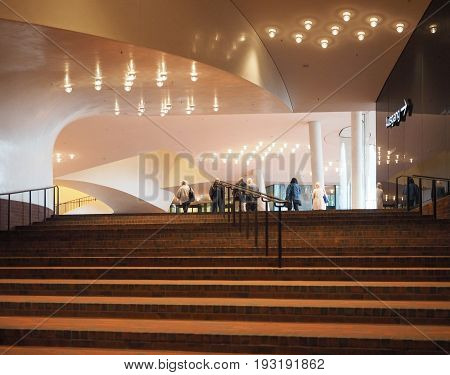 Elbphilharmonie Concert Hall Plaza In Hamburg