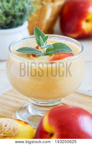 Nectarine Smoothie With Yogurt