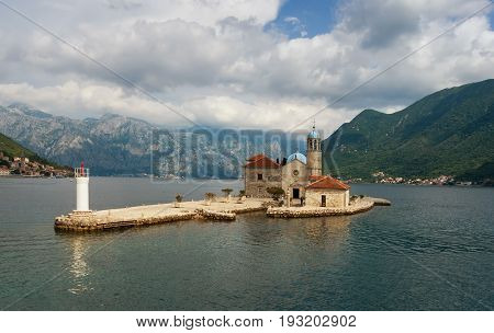 Island of Our Lady of The Rocks. Bay of Kotor, Montenegro
