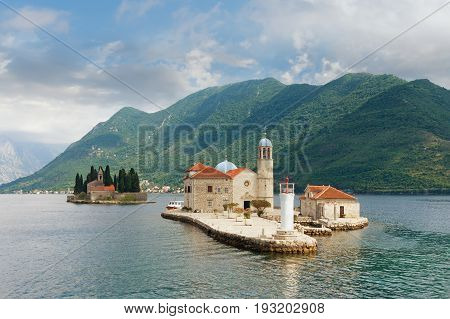Montenegro. Island of Our Lady of The Rocks and Island of Saint George