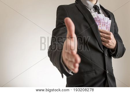 Business Corruption Or Bribe Concept