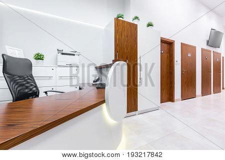 Reception Desk At The Clinic