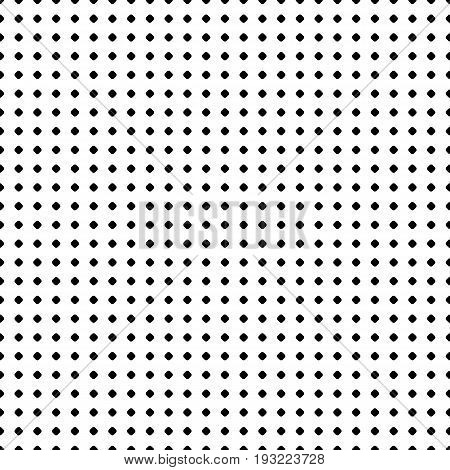 Polka dot pattern. Vector seamless texture. Abstract black & white geometric backdrop with tiny circles and spots regular grid. Simple monochrome repeat background. Modern decorative design element