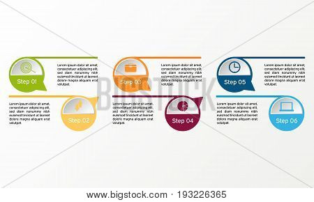 Vector circle infographic. Business diagrams, presentations and charts. Background Colourful