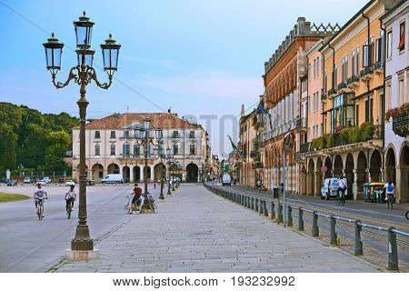 PADOVA, ITALY - June, 22, 2017: Prato della Valle, the square in a center of Padova, Italy