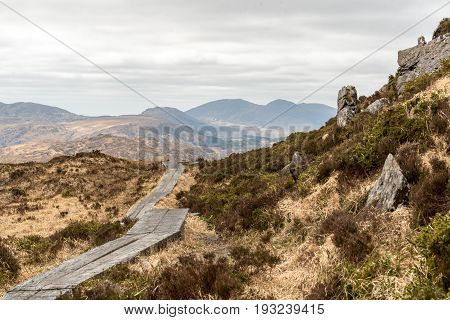 Boardwalk on Trail at Torc Mountain in Killarney National Park