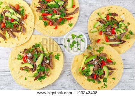 Fajitas Lengua Of Grilled Beef Tongue