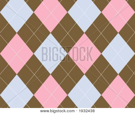 Hnědá růžová modrá Argyle pozadí
