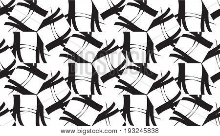 Modern stylish texture. Repeating geometric tiles. Linear monochrome triangles. Vector seamless pattern.