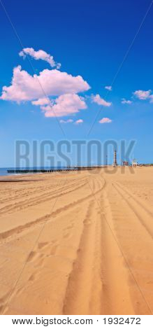 Strand-Szene aus einem Resort Lido Di Jesolo