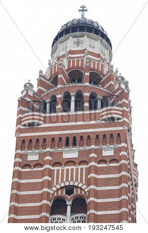 Westminster Cathedral Catholic Church neo-Byzantine style London United Kingdom. It is the largest Catholic church in England and Wales and the seat of the Archbishop of Westminster.