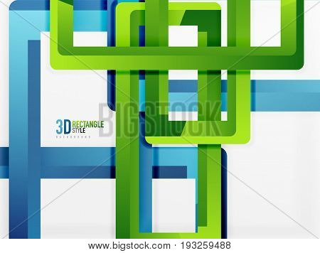 Rectangle tube elements, 3d background