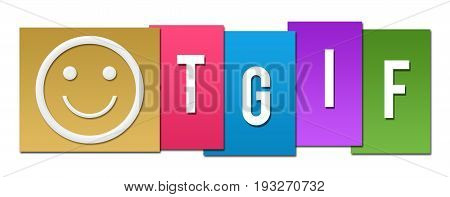 TGIF concept image with text and related symbol.