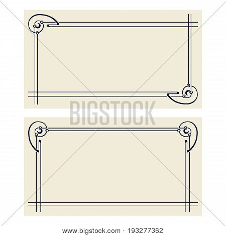 Vector Art Deco Invitation Cards.