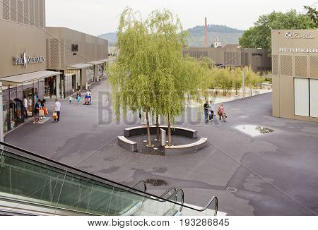 GERMANY - May 30 2012: outlet city Metzingen- the center of sales near Munich