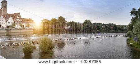 dam on the river Neckar in the Nurtingen in southern Germany
