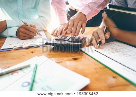 Business Meetings With Government And Private Borrowers With Co-workers And A Tax Advisor To Assign