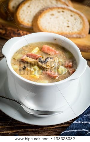 The Sour Soup Made Of Rye Flour.