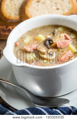 The Sour Soup Made Of Rye Flour.