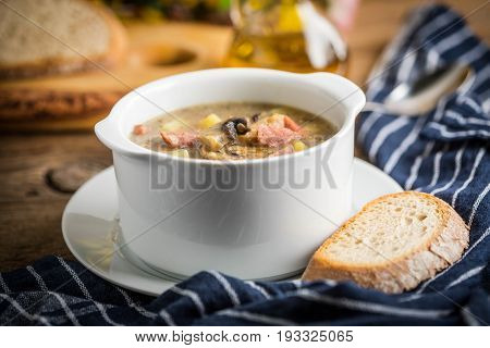 The Sour Soup Made Of Rye Flour.