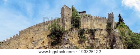 Panoramic view of the Castle of San Marino