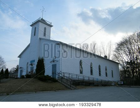 Holy Trinity Church in the evening in Thornhill Canada