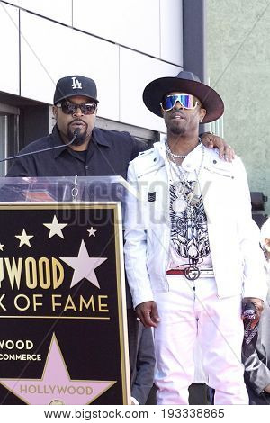 LOS ANGELES - JUN 12: Ice Cube, Sir Jinx at a ceremony as Ice Cube is honored with a star on the Hollywood Walk of Fame on June 12, 2017 in Los Angeles, CA