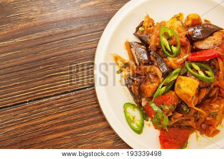 ajapsandali georgian dish of eggplant and meat