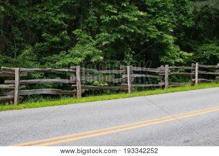 Landscape of the Blue Ridge Parkway in North Carolina