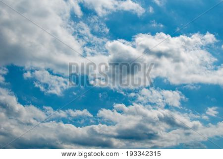 Cloudy blue skies taken in North Carolina