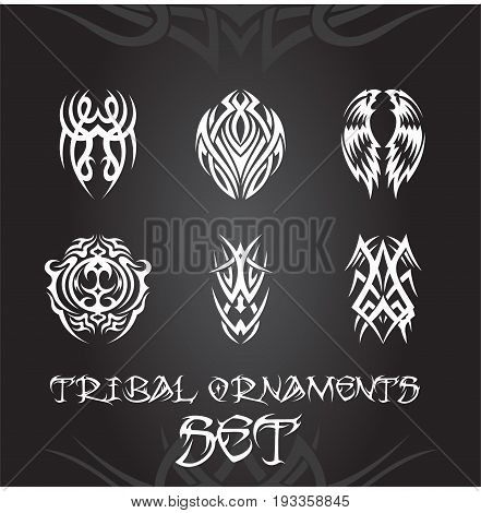 Tribal ornaments set for tattoo or deisngs