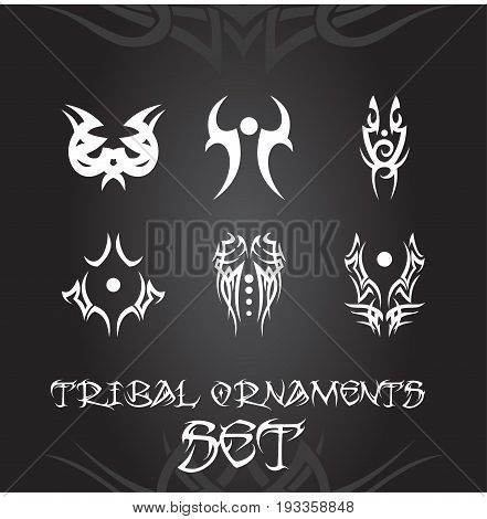 Tribal ornaments set for tattoo or deisngs