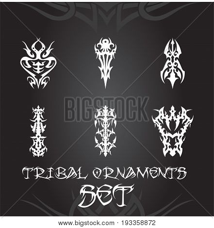 Tribal ornaments set for tattoo or deisngs