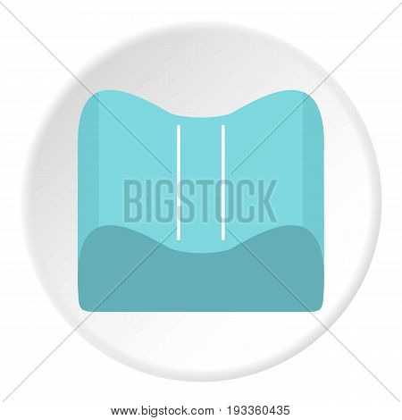 Orthopedic pillow icon in flat circle isolated on white background vector illustration for web