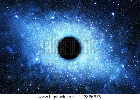 Black hole in space background. Elements of this image furnished by NASA
